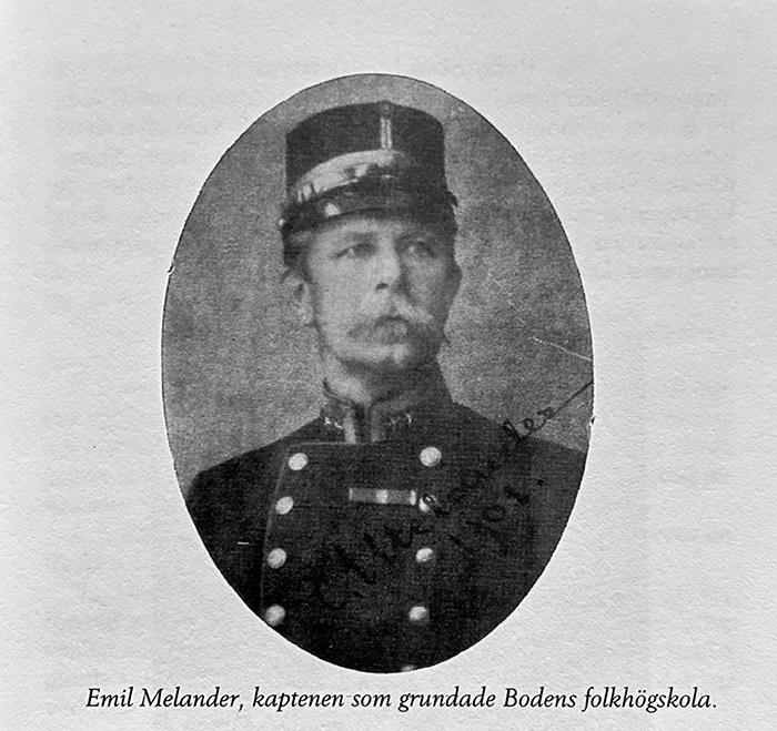 Bild på kapten Emil Melander, hämtad från boken "Lära för livet". Fotograf okänd.